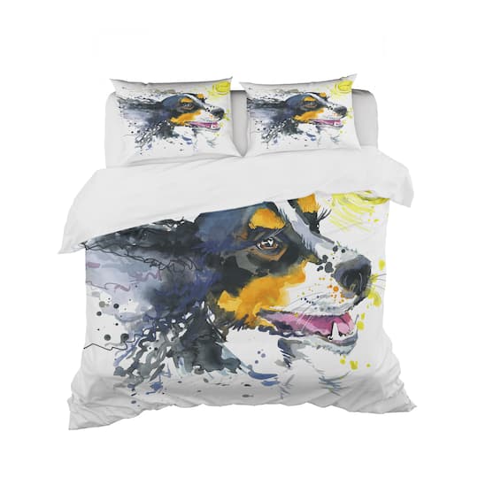Designart 'Dog and Yellow Ball Watercolor